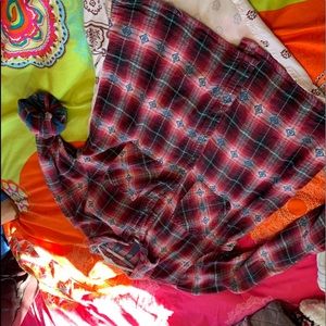 Thick flannel with sheer designed back